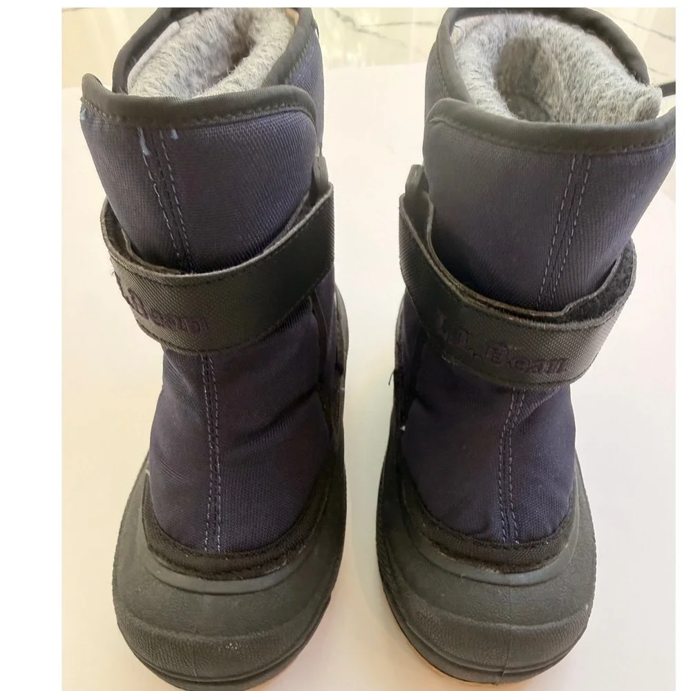 LL Bean Toddler Snow Boots Navy Blue Black Waterproof Fleece Lined NEW